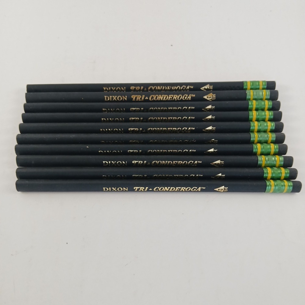 Dixon 22506 Tri-Conderoga Triangular Cedar #2 Pencils Lot Of 10